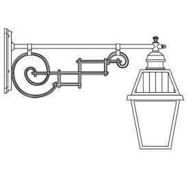 Wandleuchte Milano Nr. 91218 | große Außenleuchte mit verziertem Ausleger